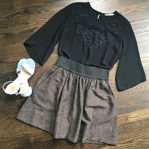 Brown and Black Skirt